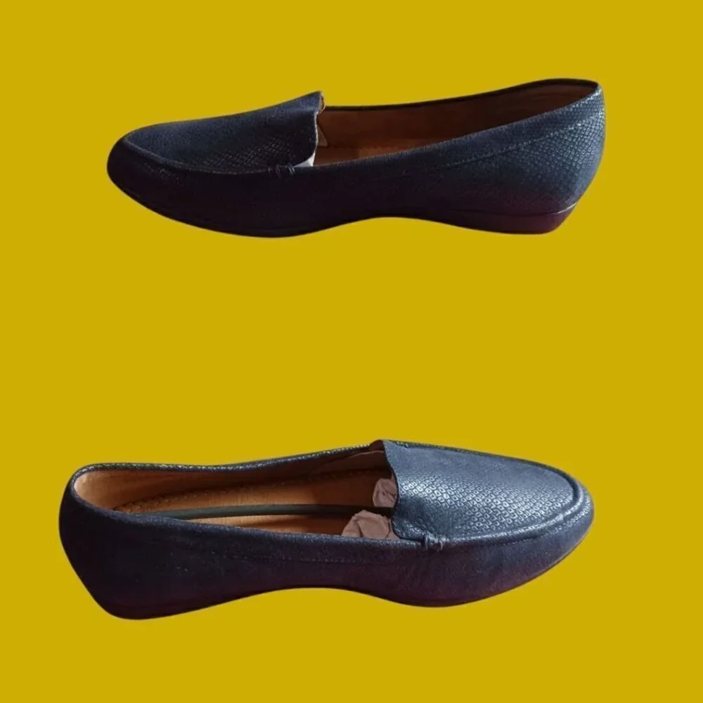 Comfortview Womens Loafers Slip-On Shoes Blue Navy Size 10W